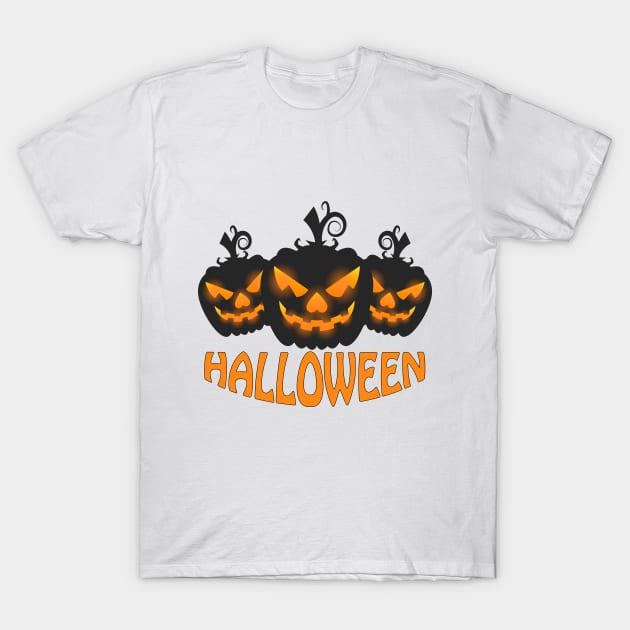 Halloween pumpkins T-Shirt by sayed20